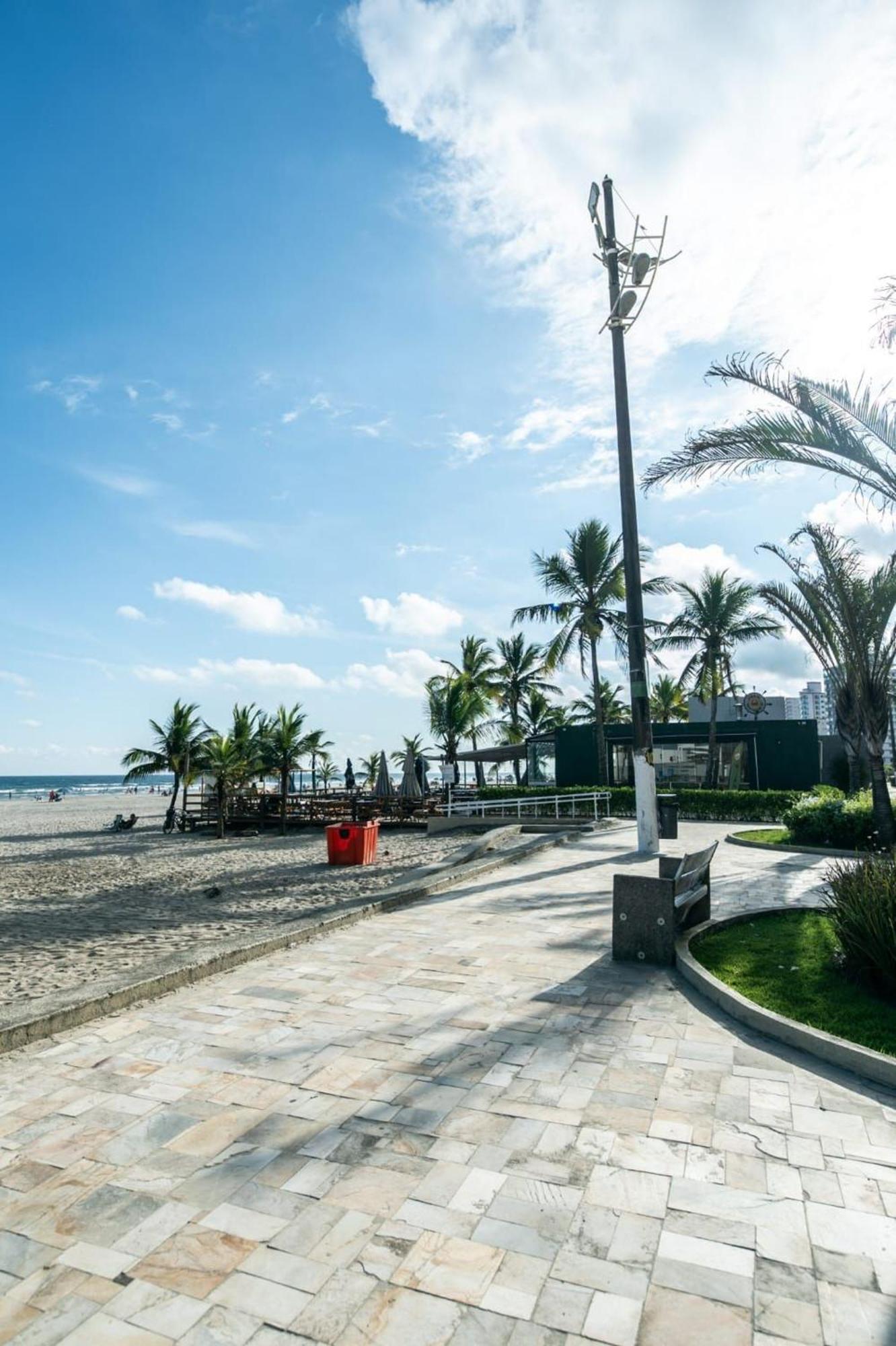 Frente Vista Mar Com Varanda Wi Fi 300Mbps E 10M Da Praia Da Tupi - Estacionamento Gratuito Praia Grande  Exterior photo